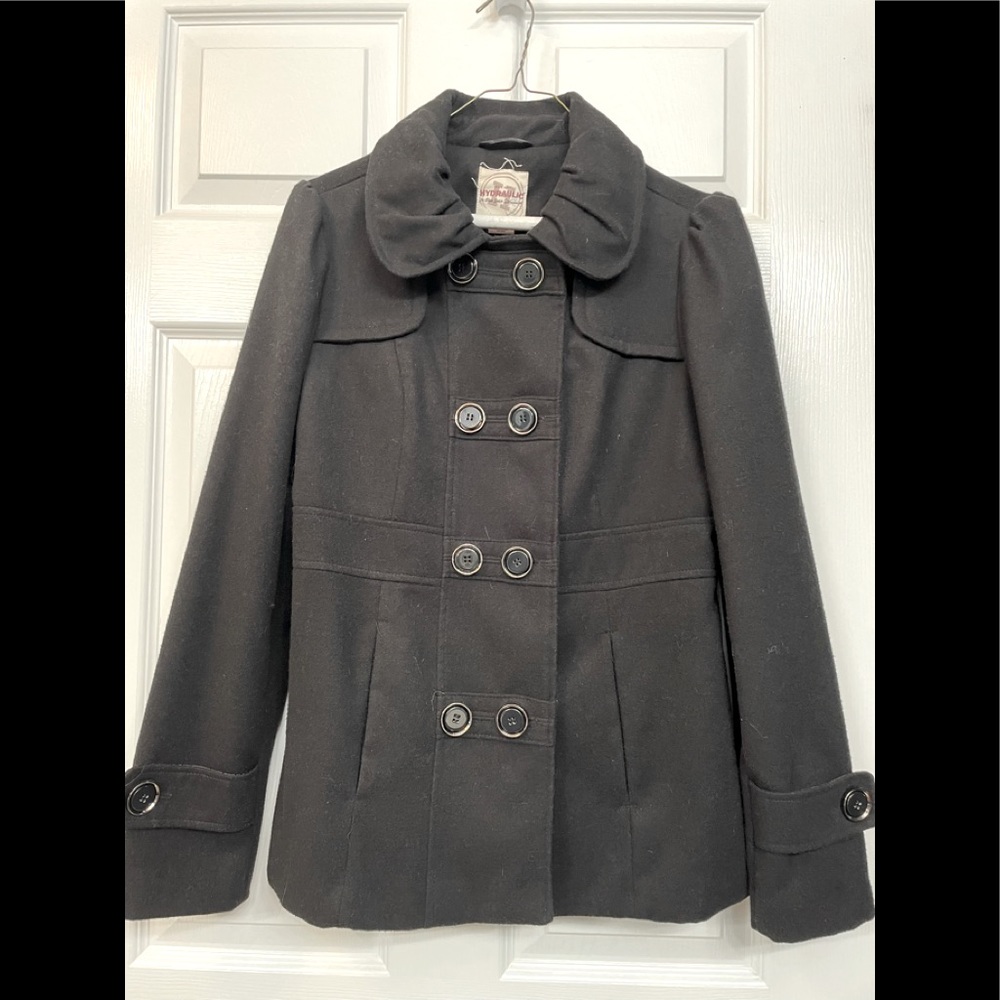 Black peacoat